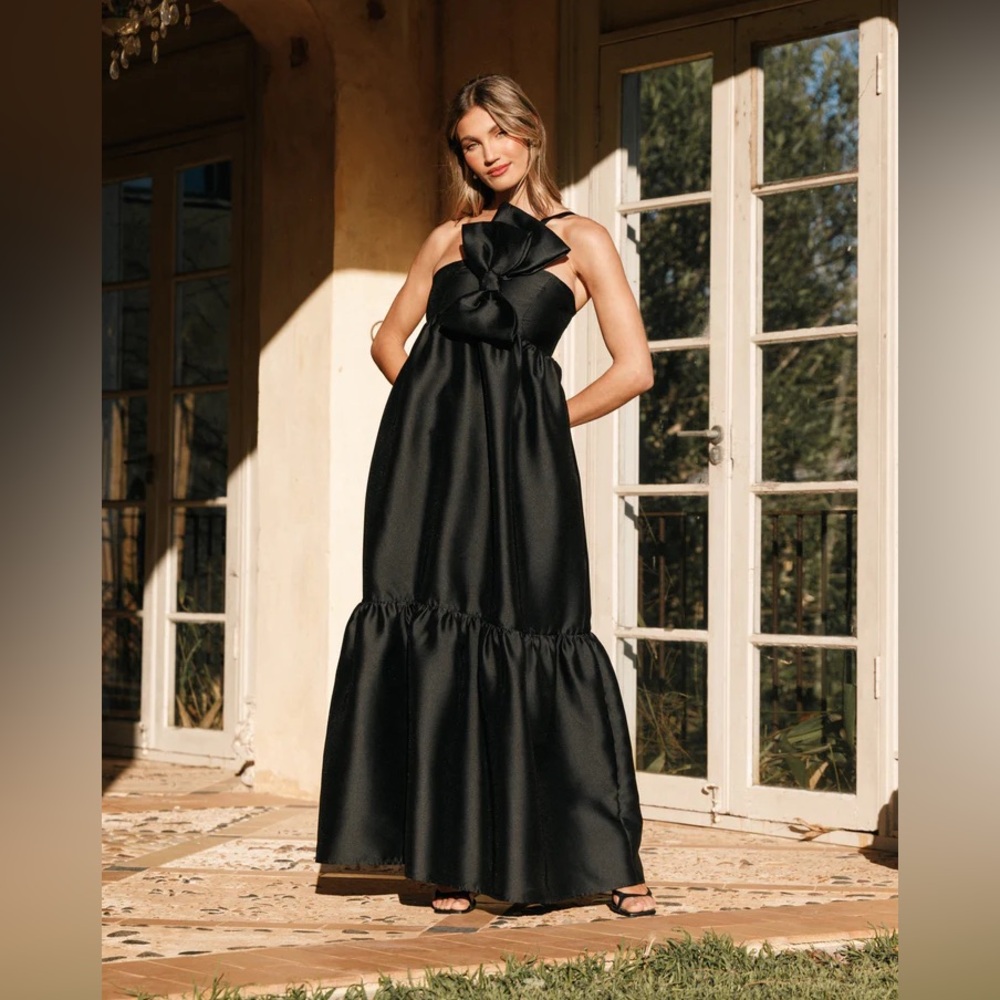 Petal & Pup Bettina Black bow Dress NWOT XS